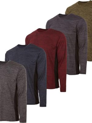 Training Stretch Crew Neck Long Sleeve Top 5 Pack men's and boy's