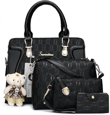 Women’s Fashion Handbags Bag  Purse Set 4pcs