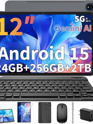 2025 12 Inch Tablet, 24GB（8+16） RAM+256 Storage