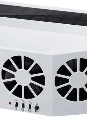 Solar Powered Car Fan Auto Front/Rear Window Air Vent Exhaust Fan Vehicle