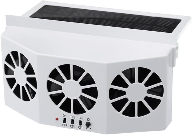 Solar Powered Car Fan Auto Front/Rear Window Air Vent Exhaust Fan Vehicle