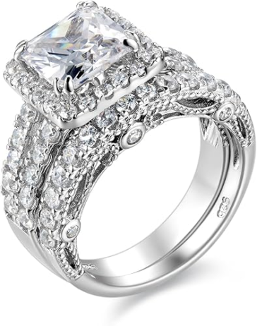 Engagement Rings for Women Sterling Silver