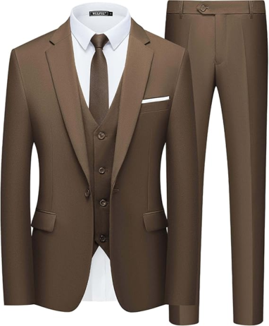 Men’s Slim Fit Suit One Button 3-Piece Business Wedding Party
