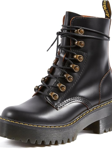 Dr. Martens Women's Leona Leather Heeled Boot