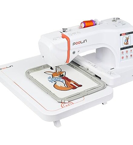 PooLin EOC06 Embroidery Machine,7" Touchscreen