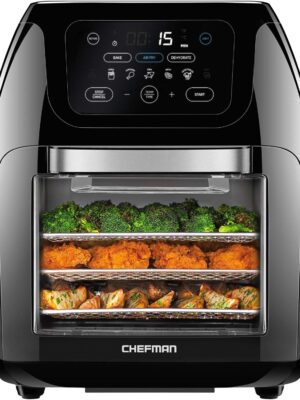 CHEFMAN Multifunctional Digital Air Fryer+ Rotisserie, Dehydrator, Convection Oven, 17 Touch Screen