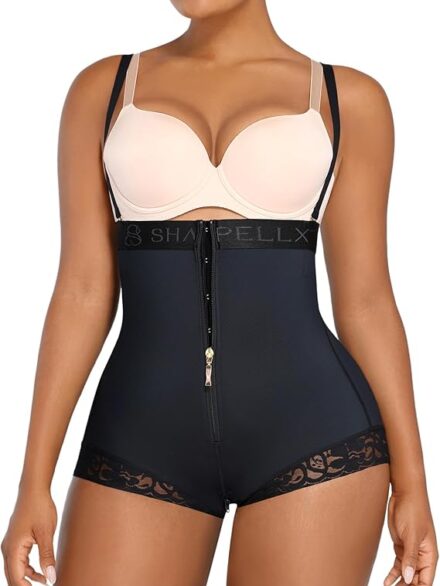 SHAPELLX Fajas Colombianas Shapewear for Women Tummy Control Postpartum Body Shaper Butt