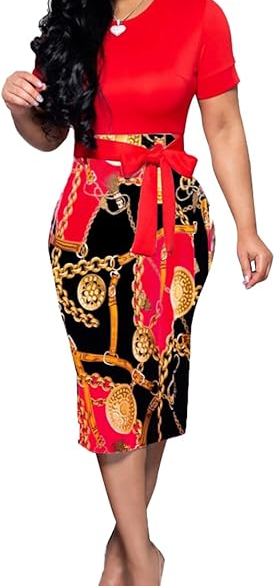 BOGURST Women Midi Bodycon Dress Work Casual