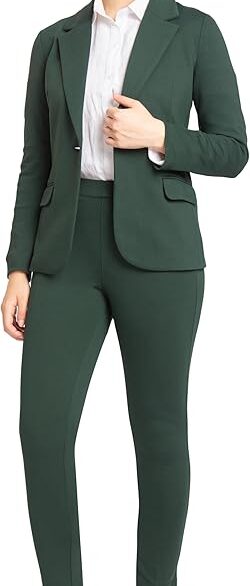 Marycrafts Women’s Two Piece Suits – Business Blazer Pant Suit Set,