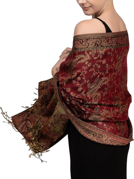 Reversible Paisley Pashmina Rave Scarf Wraps